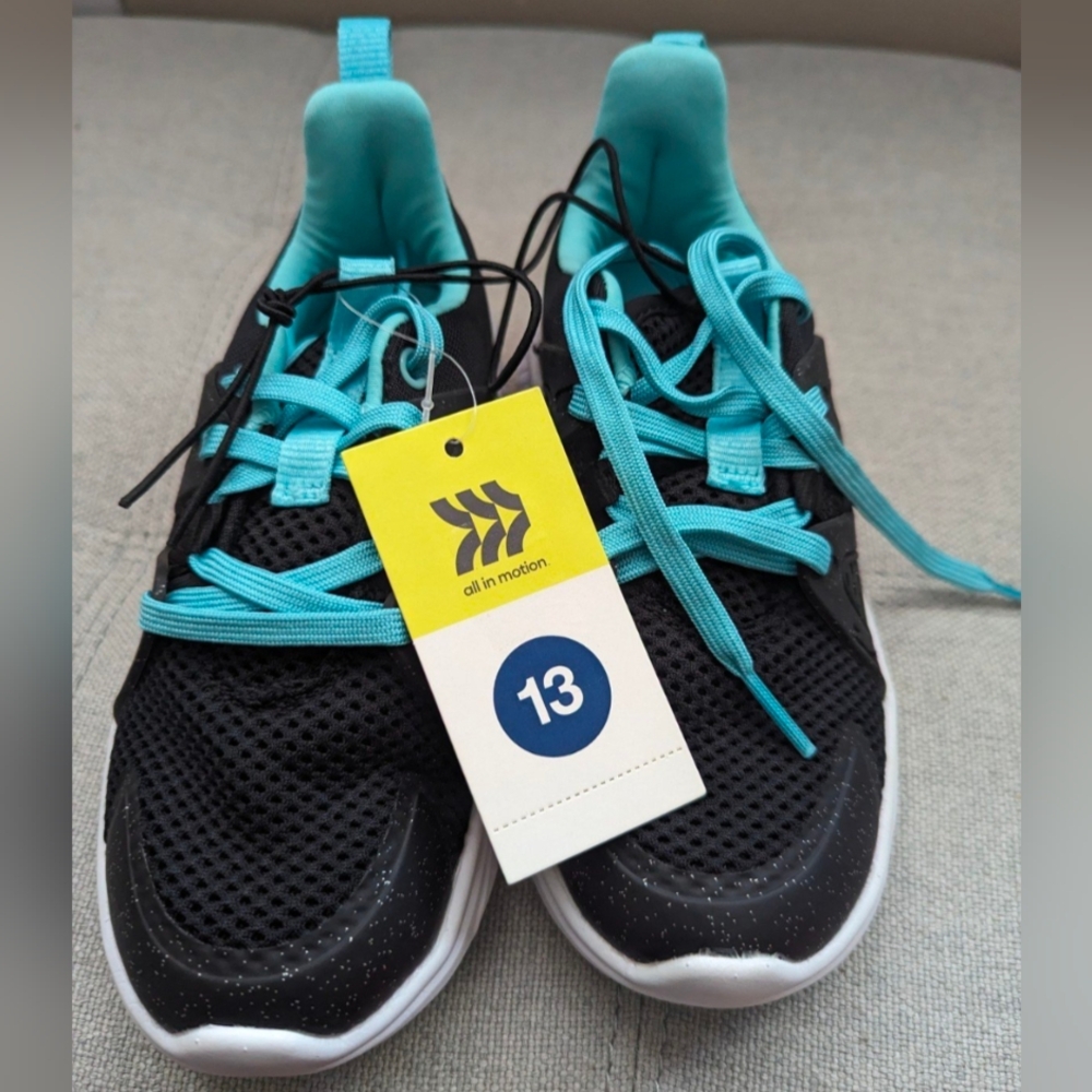 Girl Sneakers with Teal Highlights NWT